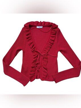 MNG Mango Red Sweater Long Sleeve Size XL